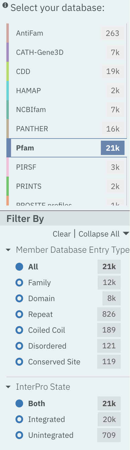 Member database filters